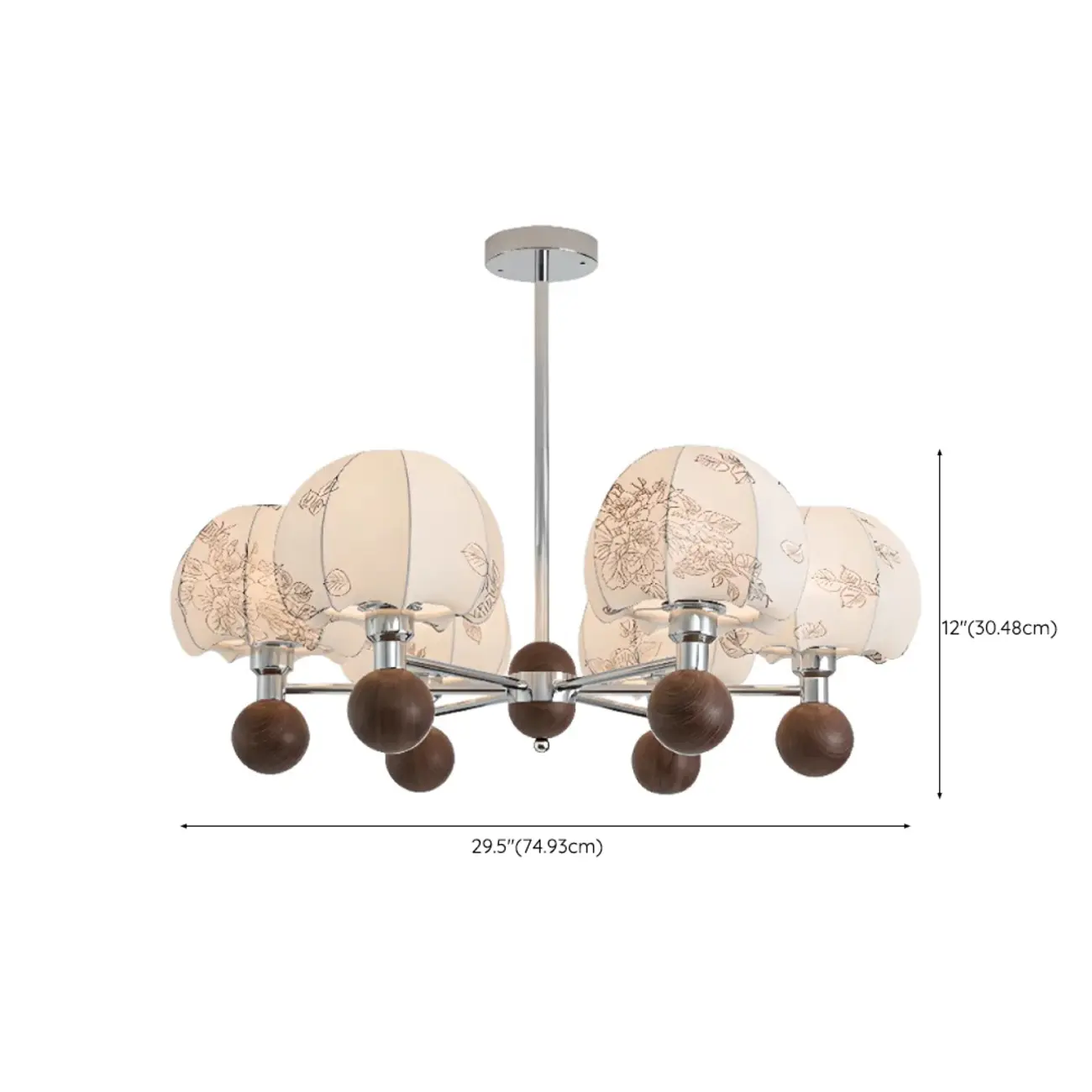 Black Floral Metal Glass Modern Linear Chandelier Image - 13 | homeyfad