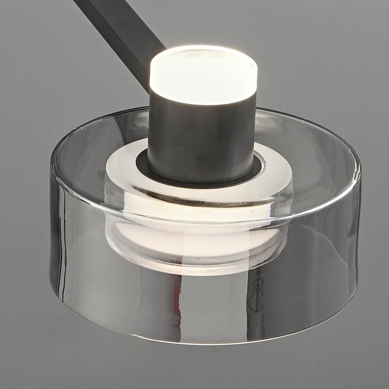 Modern Black Circle Round Glass LED Chandelier Image - 14 | homeyfad