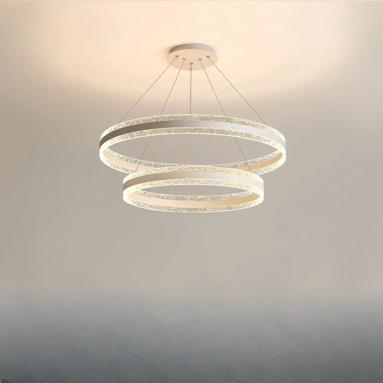 Gold Crystal Circular Metal Chandelier Modern Design Image - 6