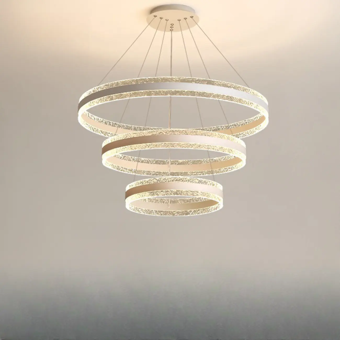 Gold Crystal Circular Metal Chandelier Modern Design Image - 11 | homeyfad