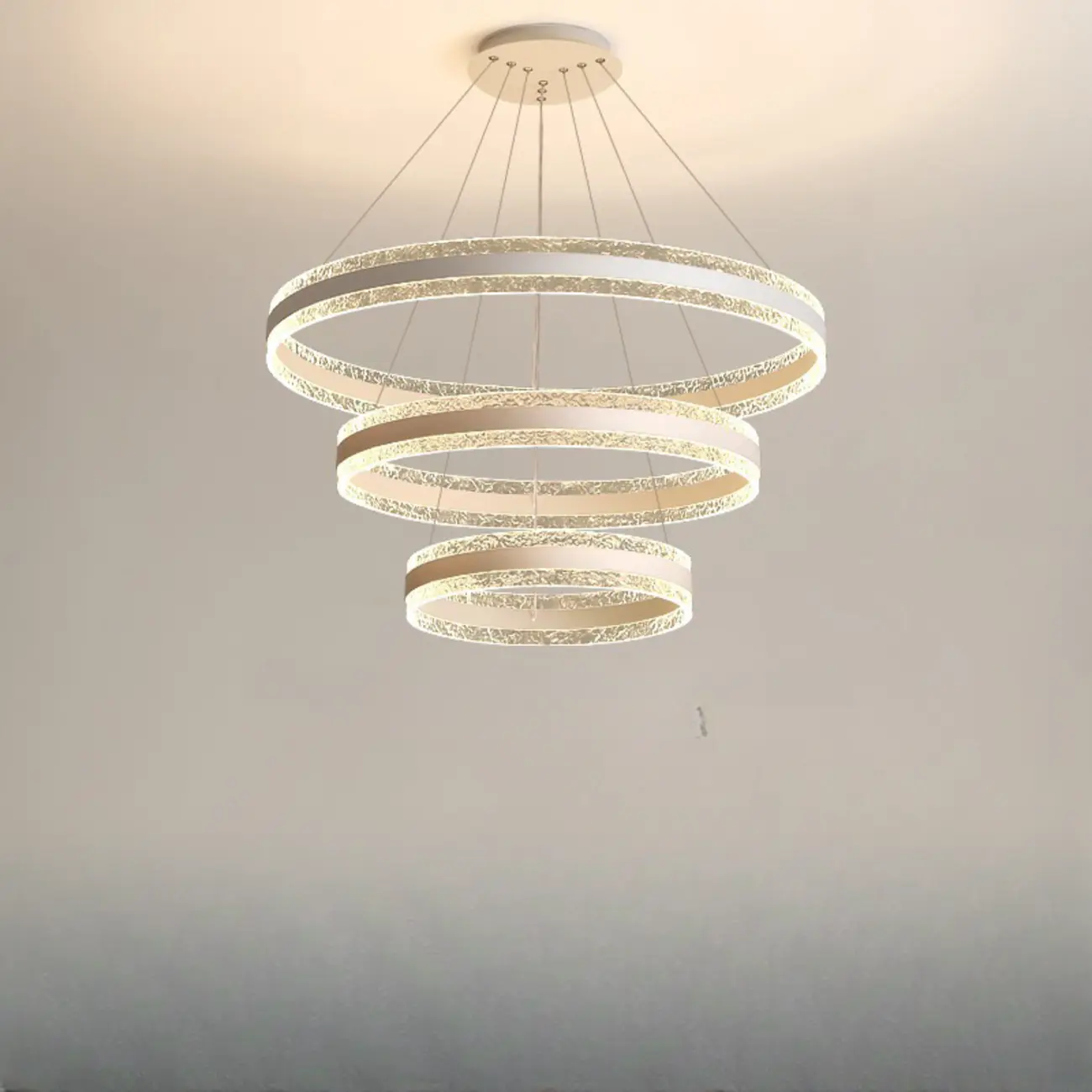 Gold Crystal Circular Metal Chandelier Modern Design Image - 12 | homeyfad