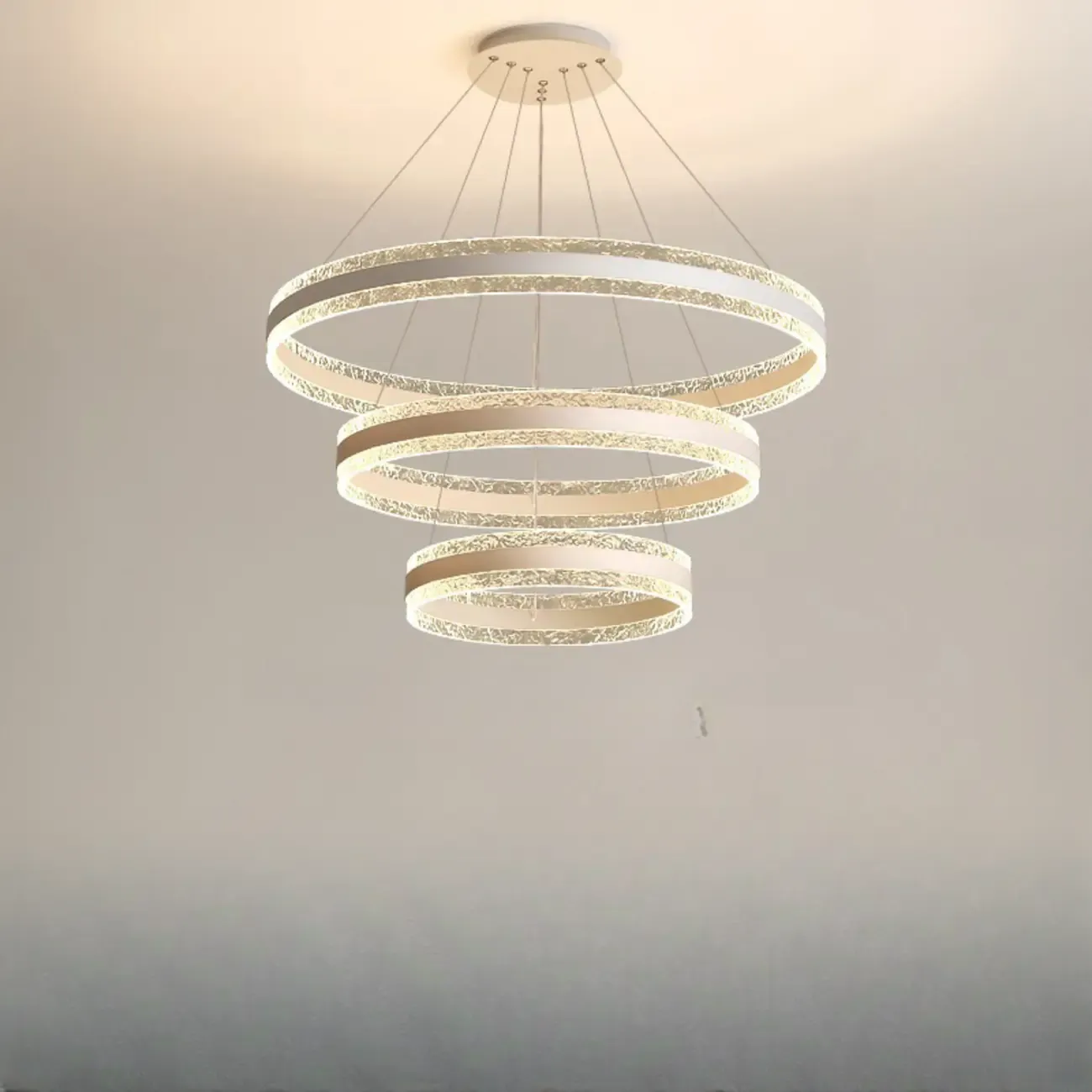 Gold Crystal Circular Metal Chandelier Modern Design Image - 12