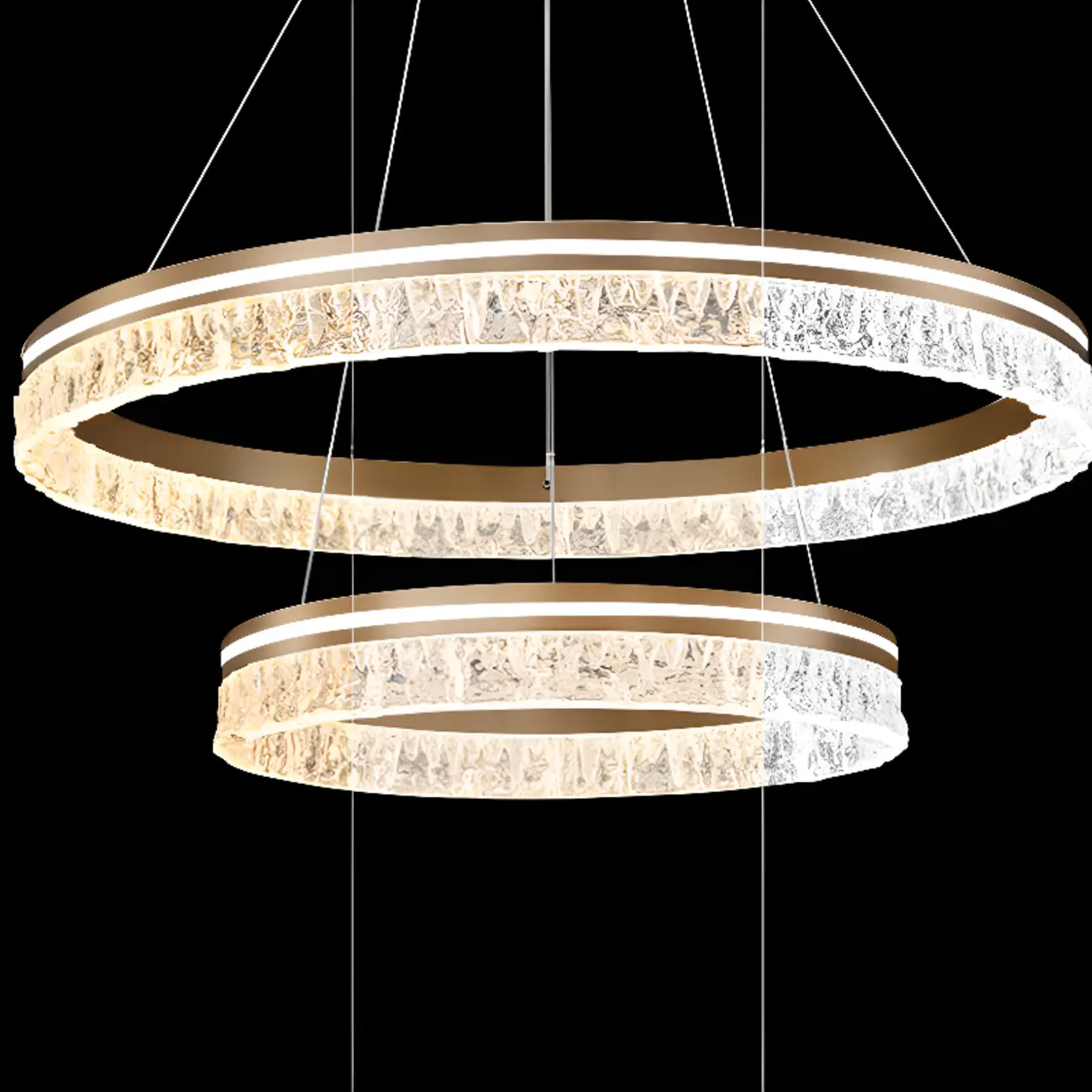 Gold Crystal Circular Metal Chandelier Modern Design Image - 14 | homeyfad