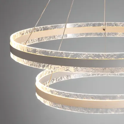 Gold Crystal Circular Metal Chandelier Modern Design Image - 19