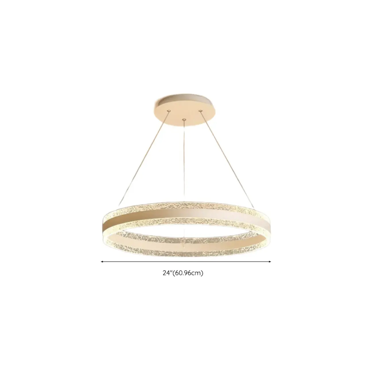 Modern LED Gold Circular Metal Chandelier #size