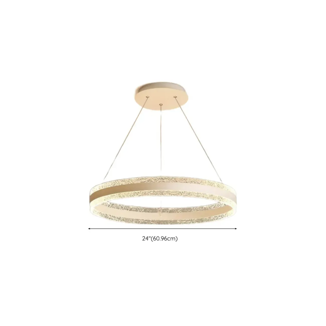 Gold Crystal Circular Metal Chandelier Modern Design #size