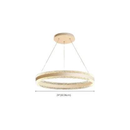 Gold Crystal Circular Metal Chandelier Modern Design #size
