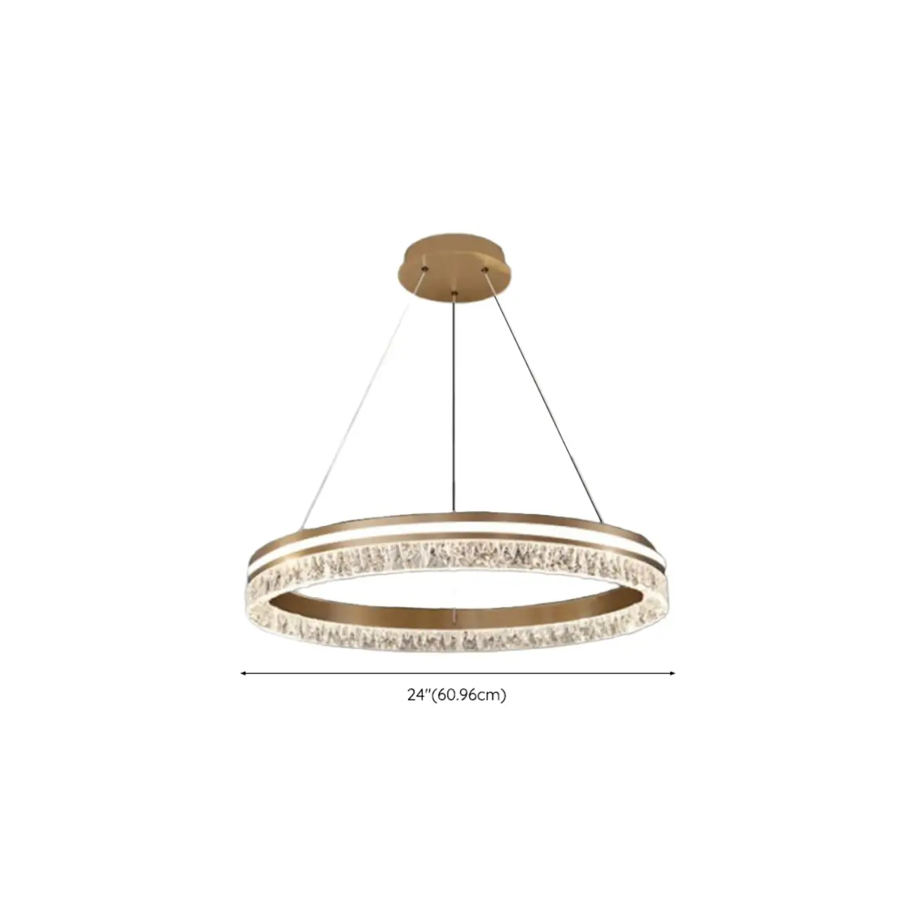 Gold Crystal Circular Metal Chandelier Modern Design Image - 21 | homeyfad