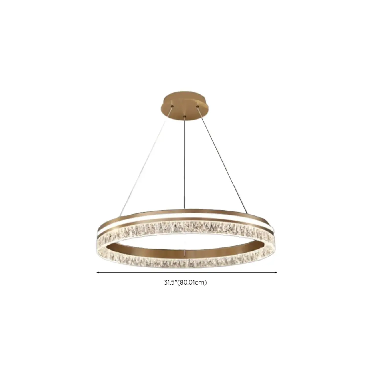 Gold Crystal Circular Metal Chandelier Modern Design Image - 23 | homeyfad