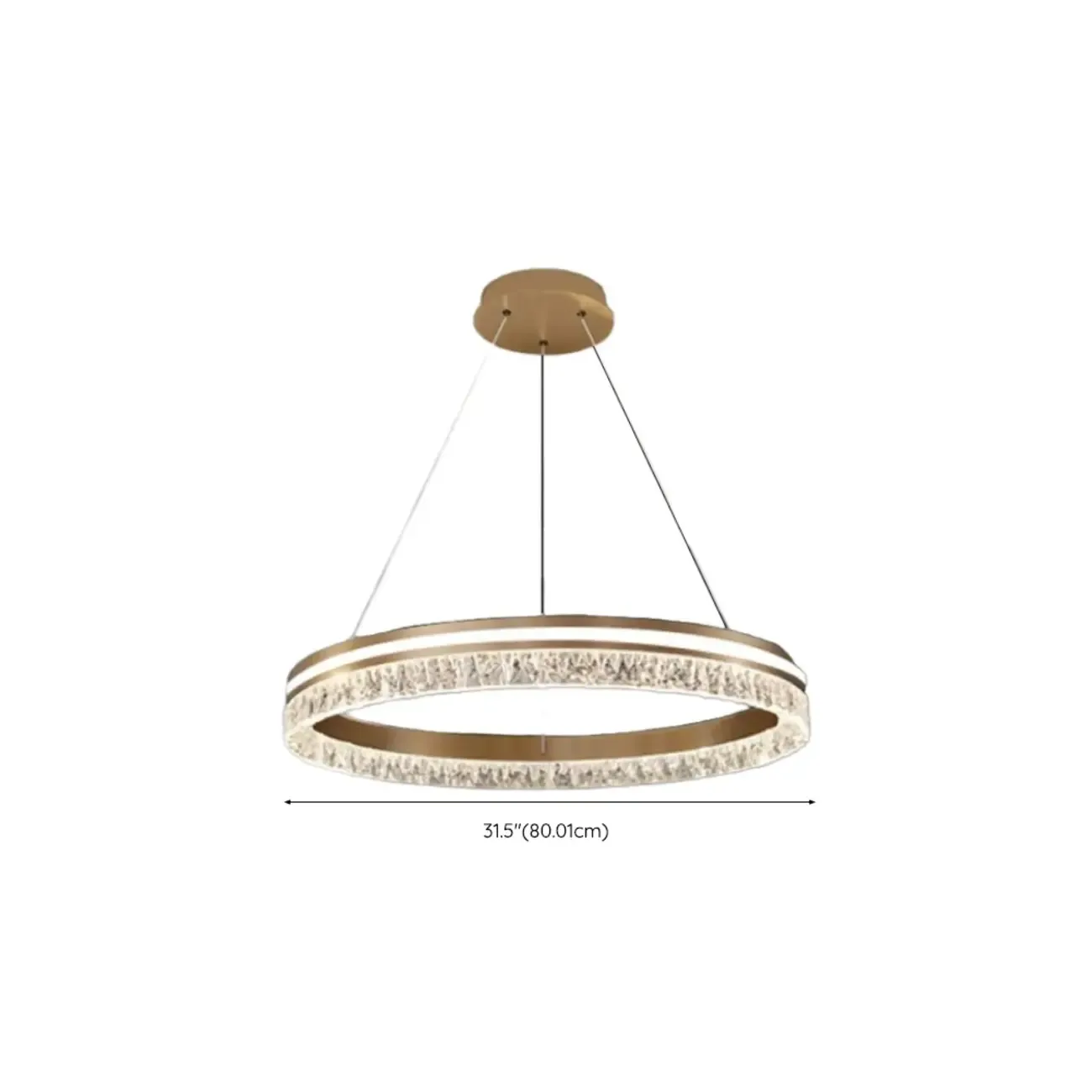 Gold Crystal Circular Metal Chandelier Modern Design Image - 23