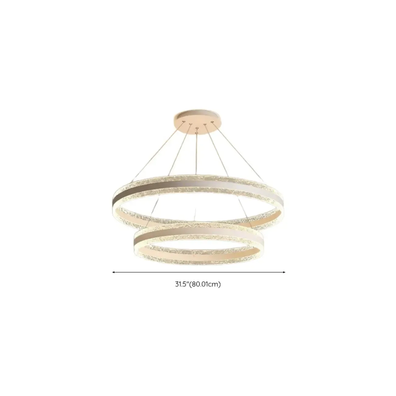 Gold Crystal Circular Metal Chandelier Modern Design Image - 26