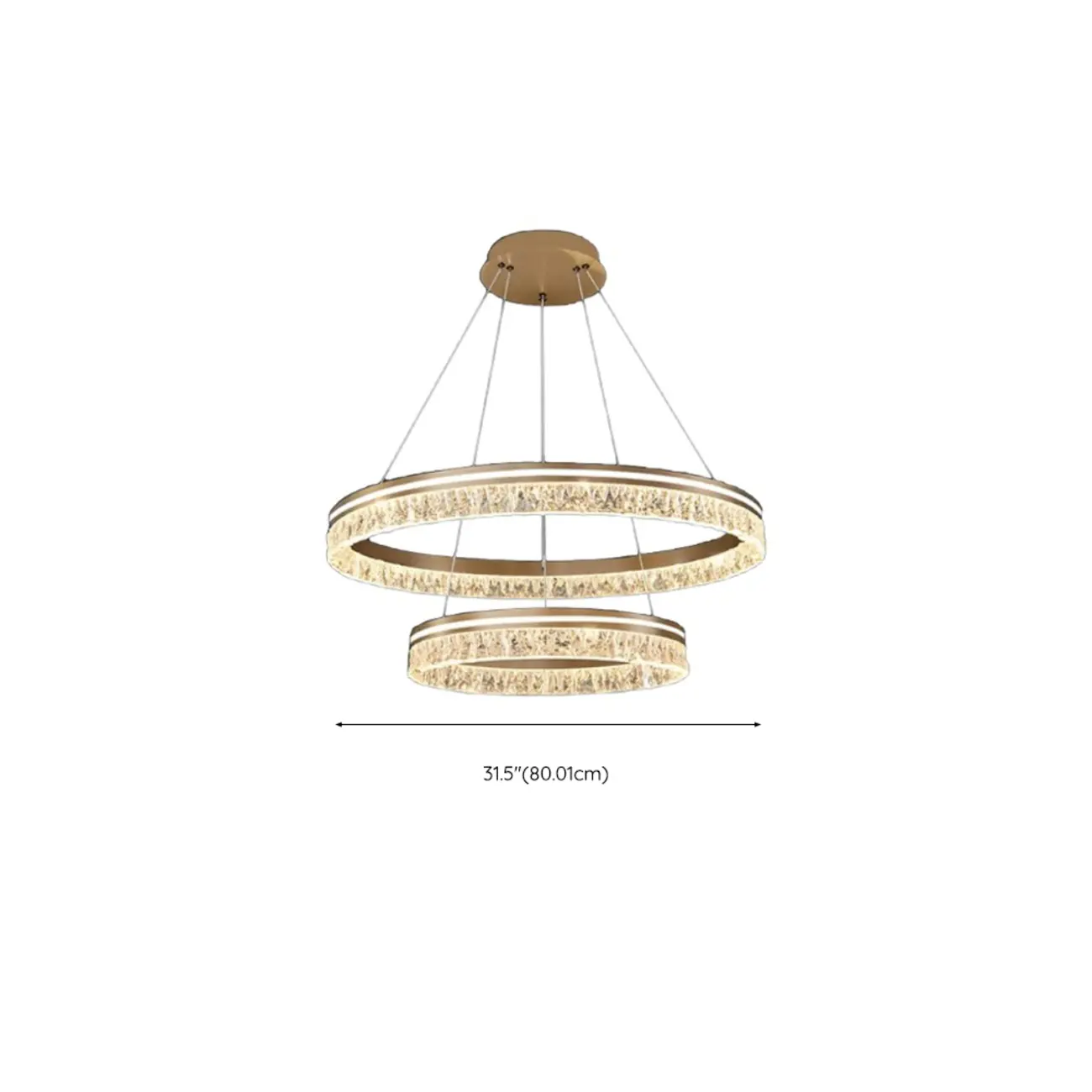 Gold Crystal Circular Metal Chandelier Modern Design Image - 27 | homeyfad