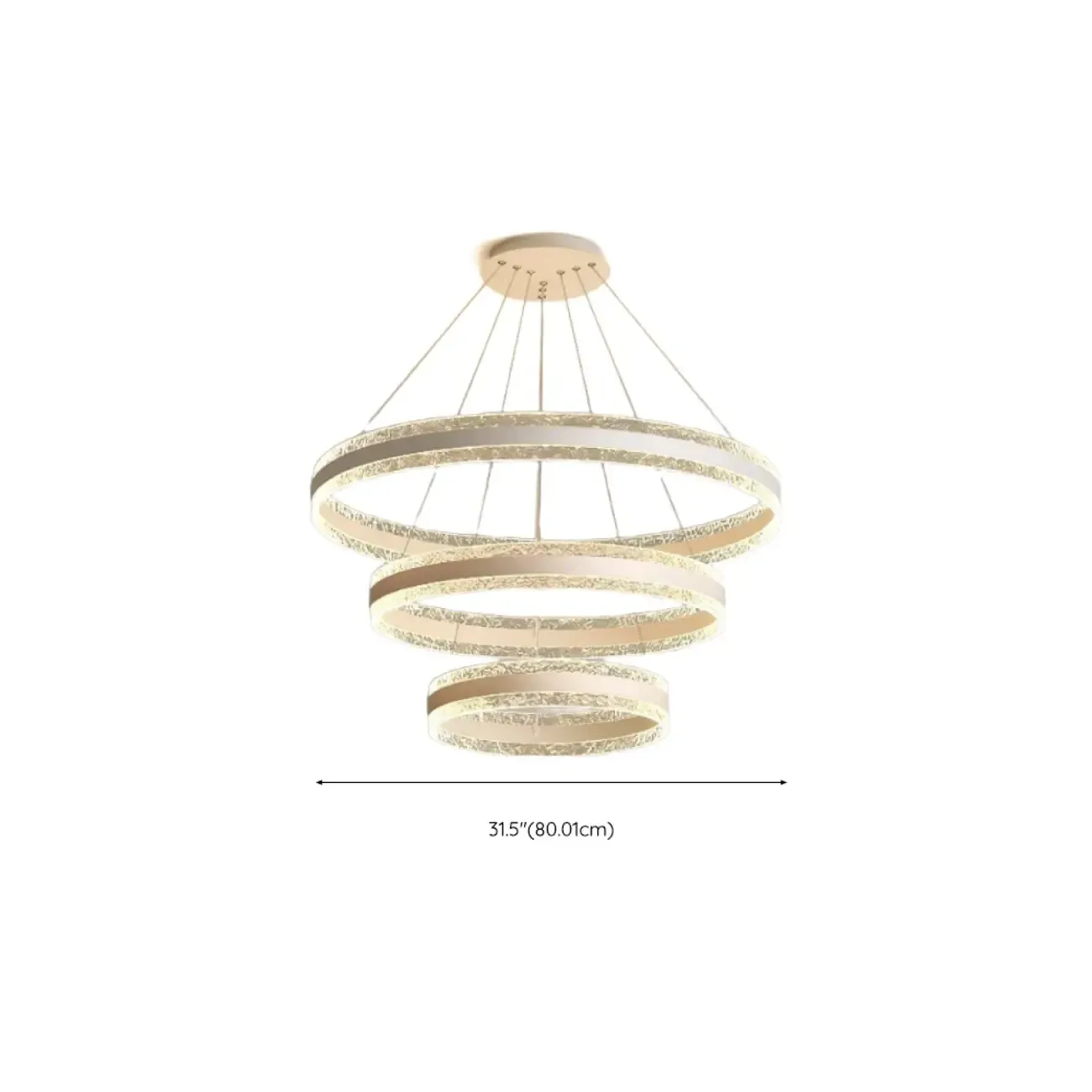 Gold Crystal Circular Metal Chandelier Modern Design Image - 28