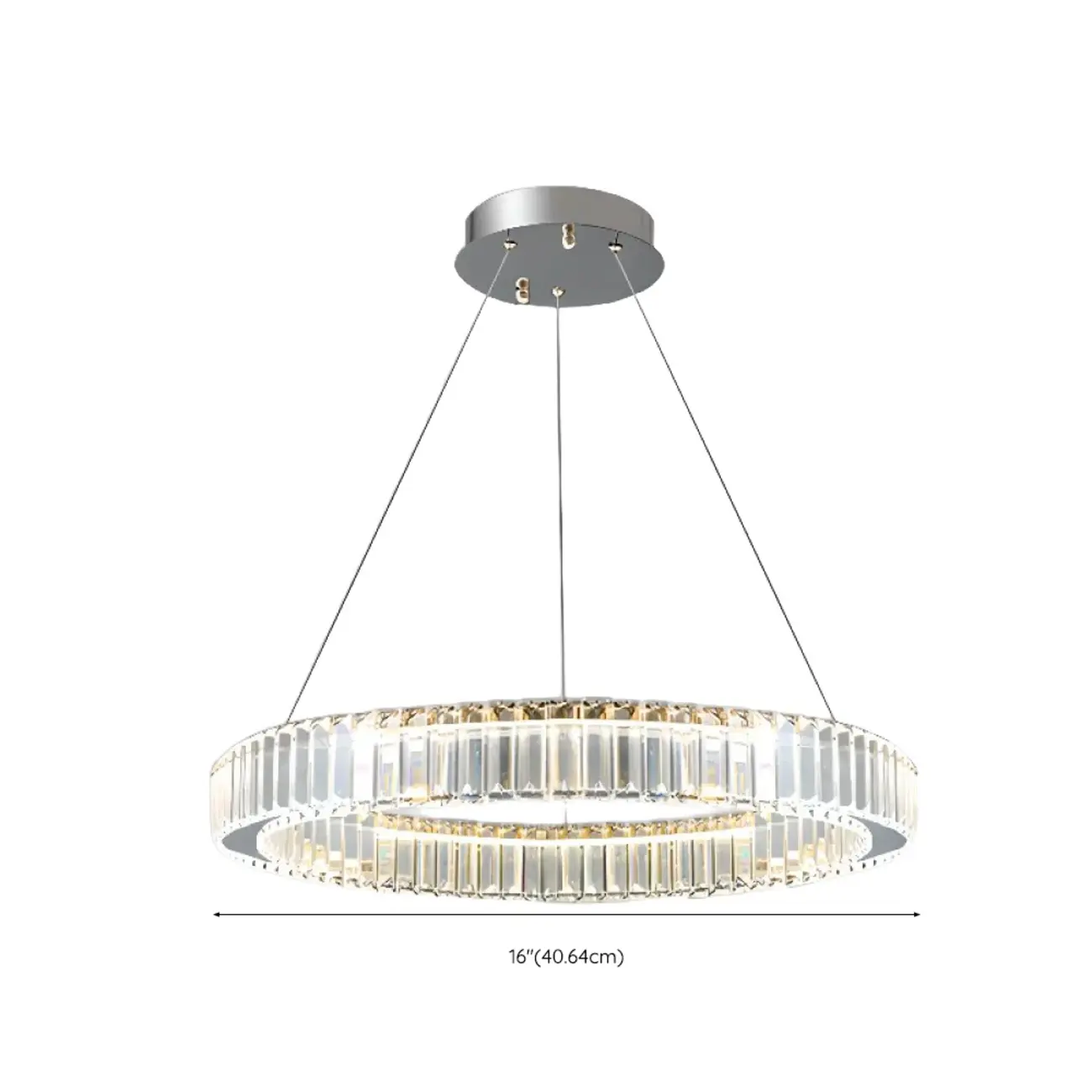 Gold Glass Circular Crystal Modern Chandelier Light Image - 30 | homeyfad
