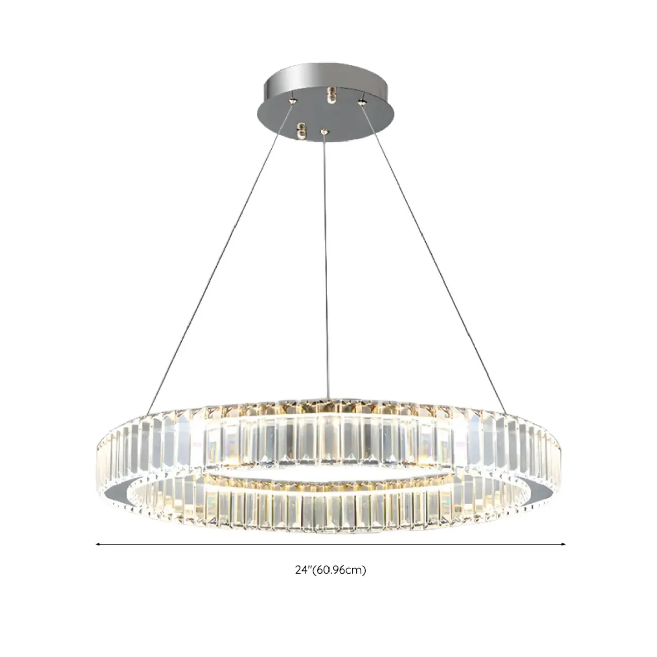 Gold Glass Circular Crystal Modern Chandelier Light Image - 31 | homeyfad