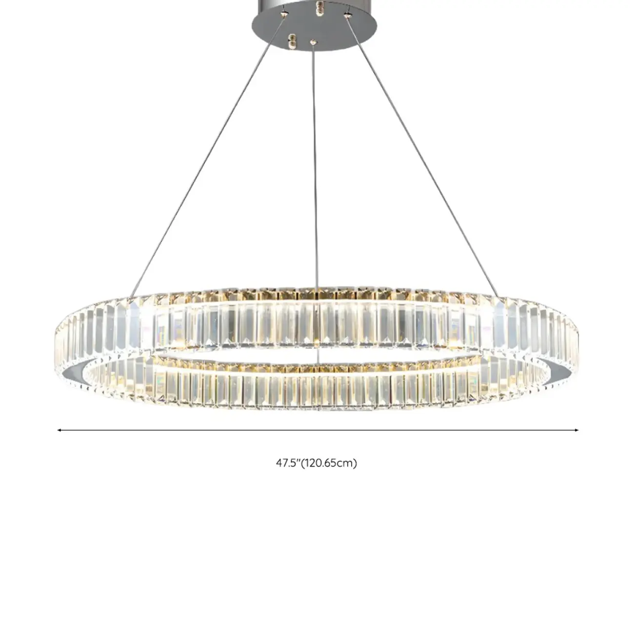Gold Glass Circular Crystal Modern Chandelier Light Image - 34 | homeyfad