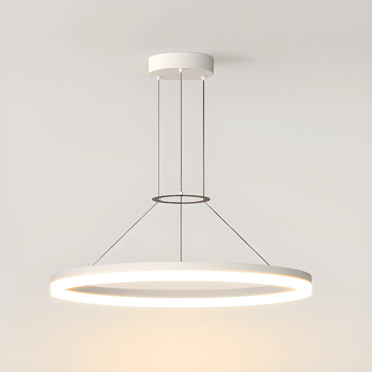 Black Circular Metal Ring Modern Chandelier Light Image - 12 | homeyfad