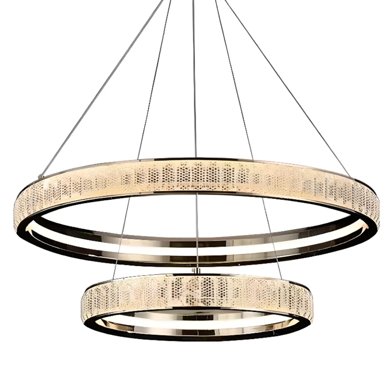 Gold Circular Crystal Chandelier with Modern Design Image - 10 | homeyfad