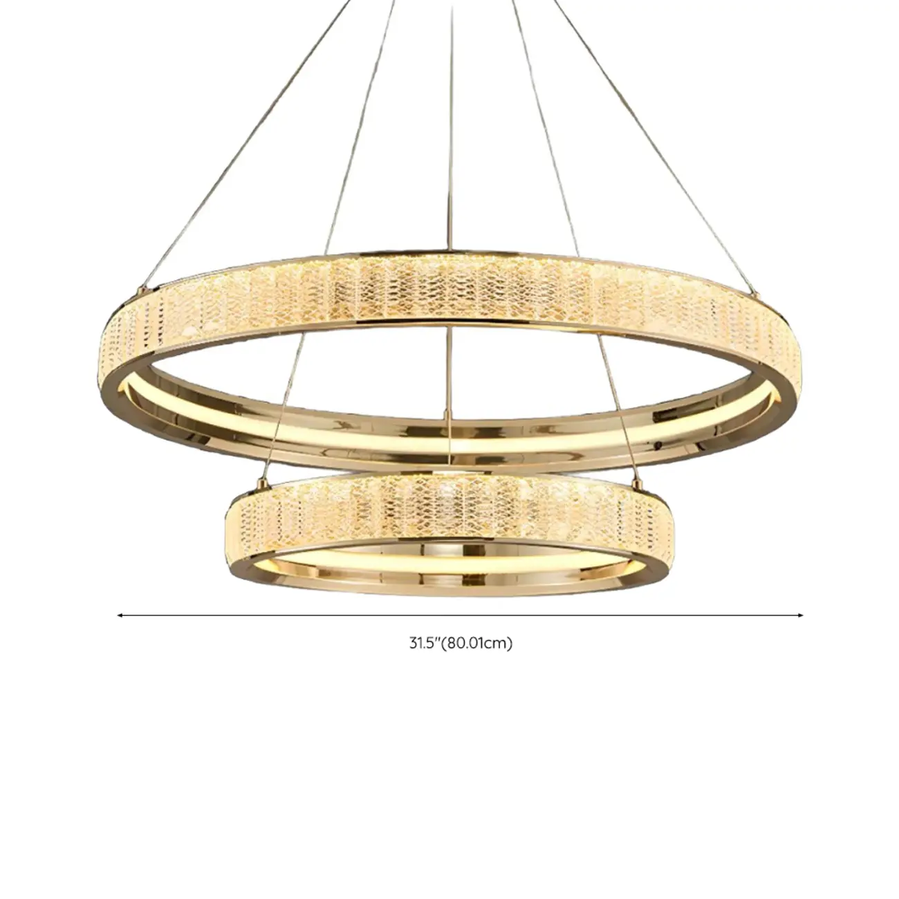 Gold Circular Crystal Chandelier with Modern Design Image - 16 | homeyfad