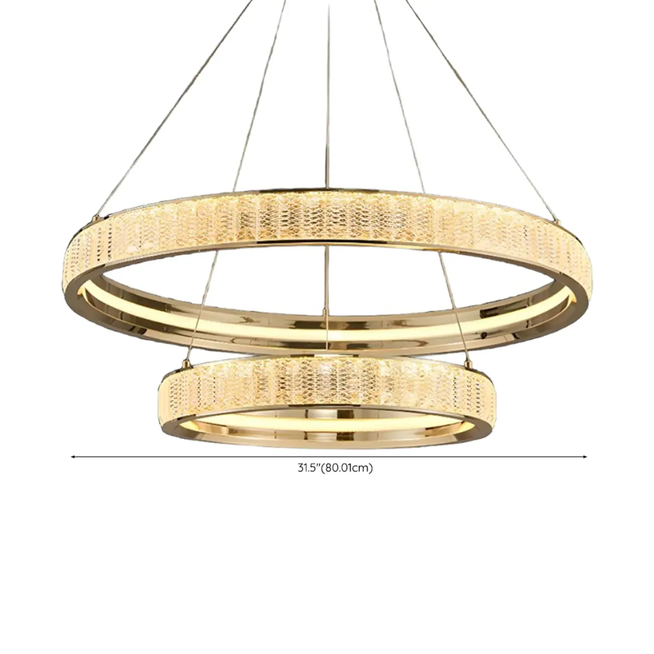 Gold Circular Crystal Chandelier with Modern Design Image - 17 | homeyfad