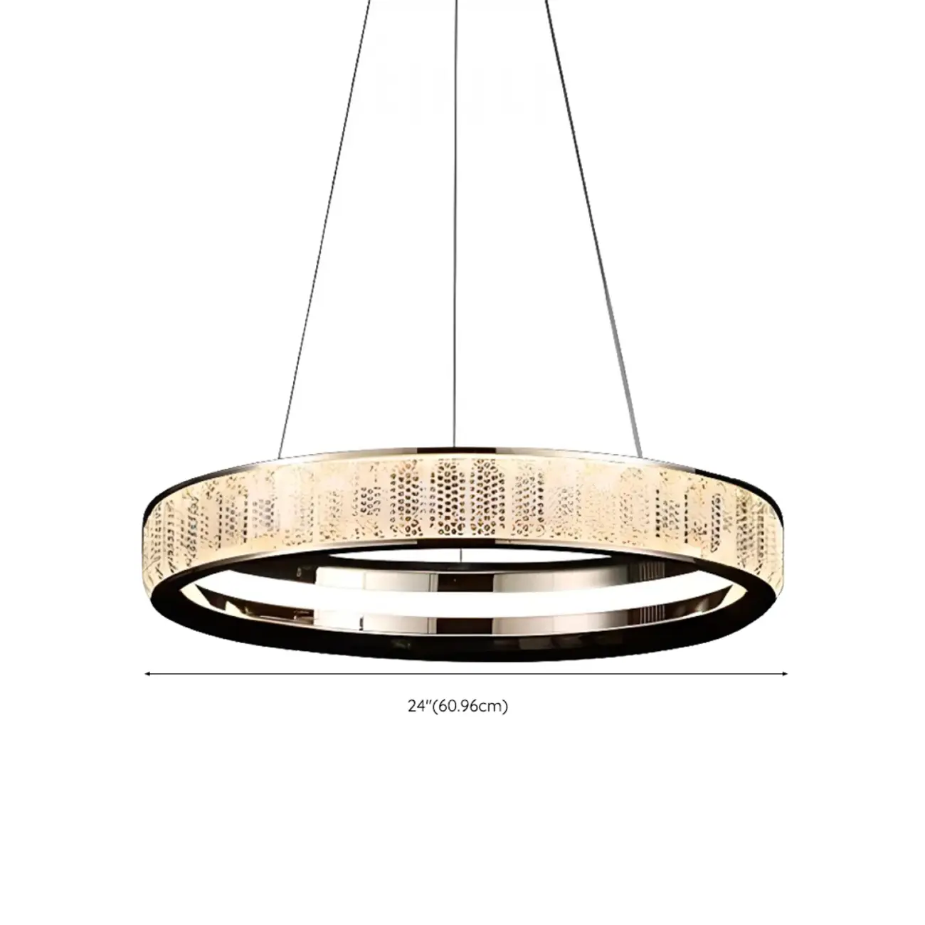 Gold Circular Crystal Chandelier with Modern Design Image - 19 | homeyfad