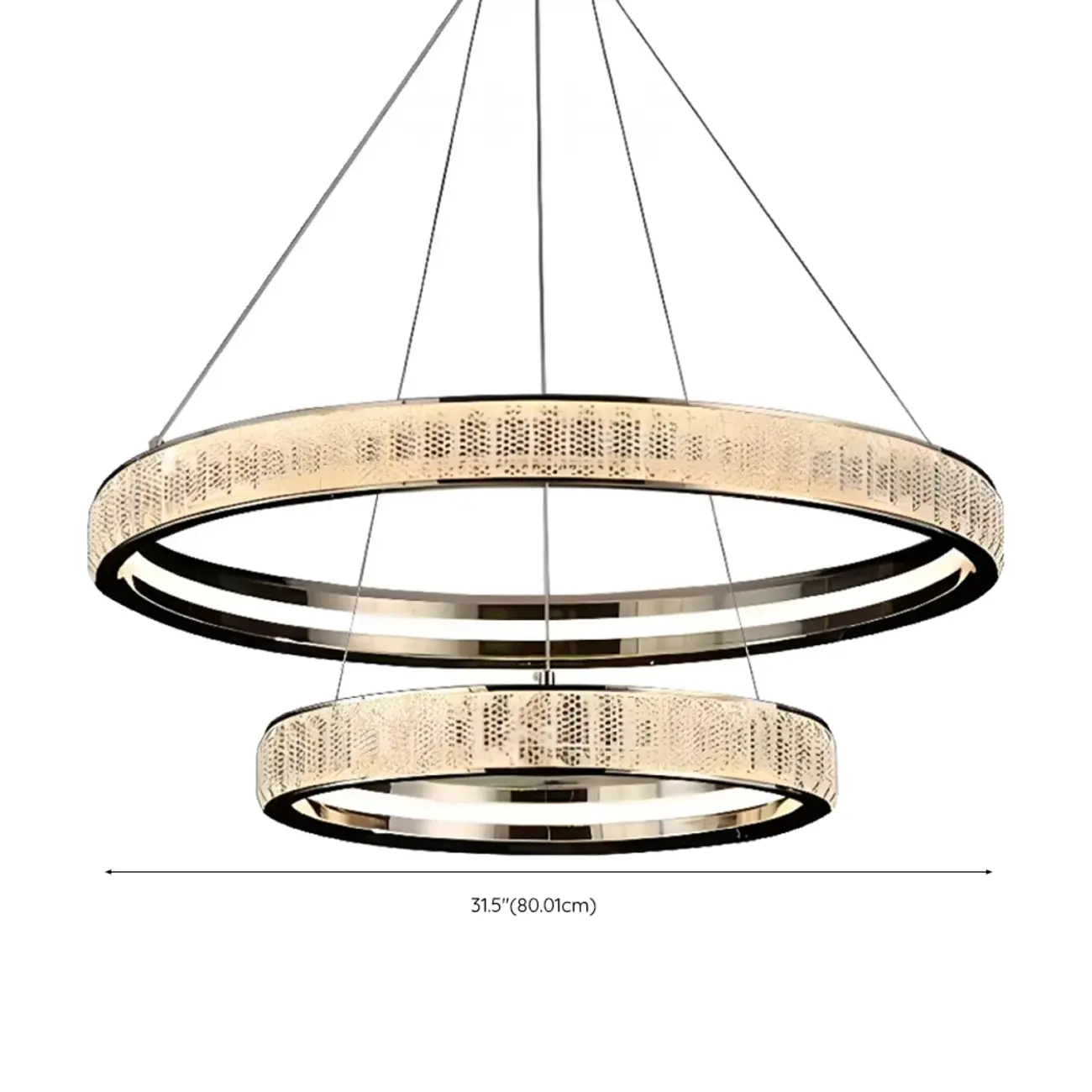 Gold Circular Crystal Chandelier with Modern Design Image - 21 | homeyfad
