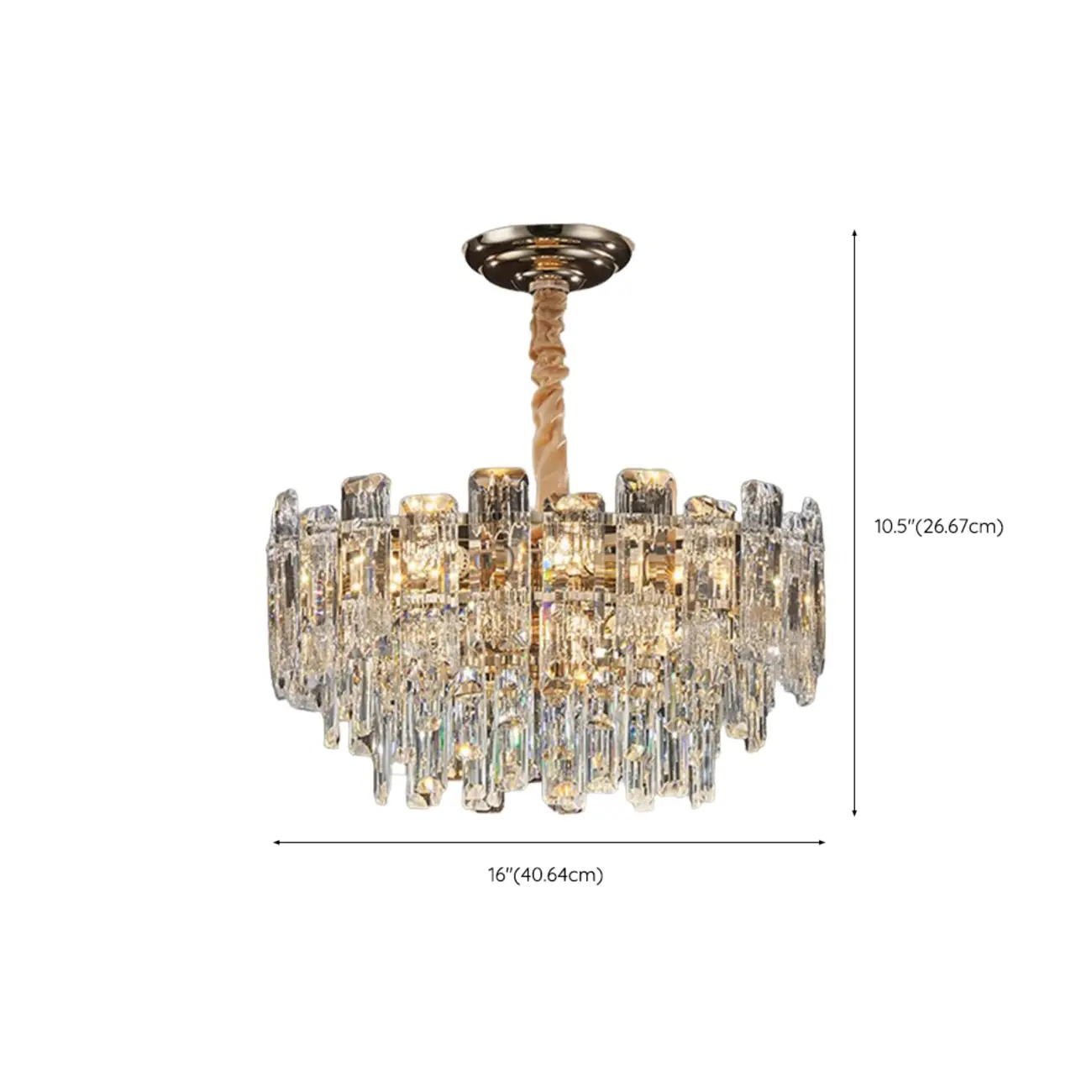 Gold Linear Crystal Chandelier Modern Design #size | homeyfad