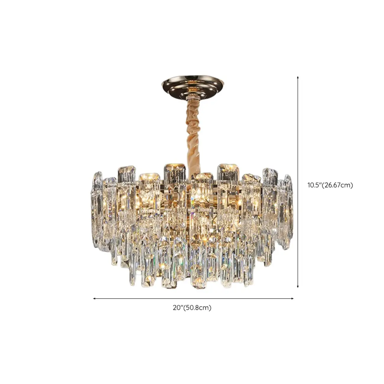 Gold Linear Crystal Chandelier Modern Design Image - 13 | homeyfad
