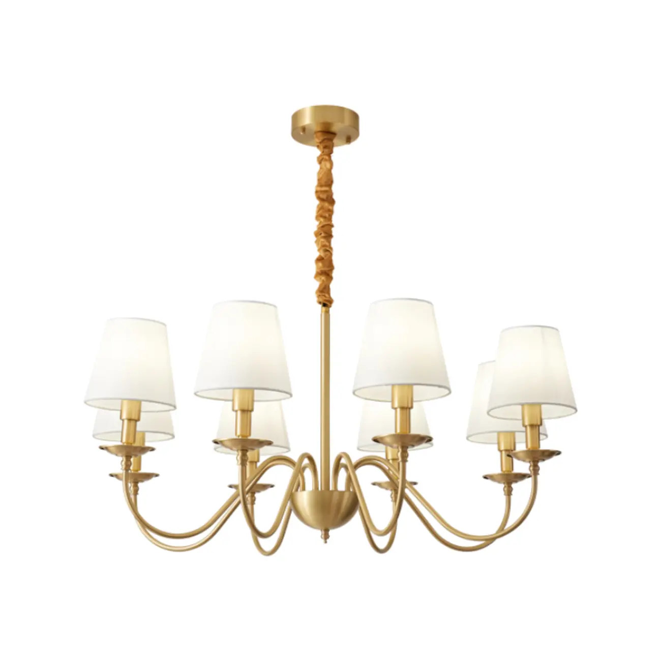 Gold Metal Elegant Modern Linear Chandelier Light Image - 7 | homeyfad