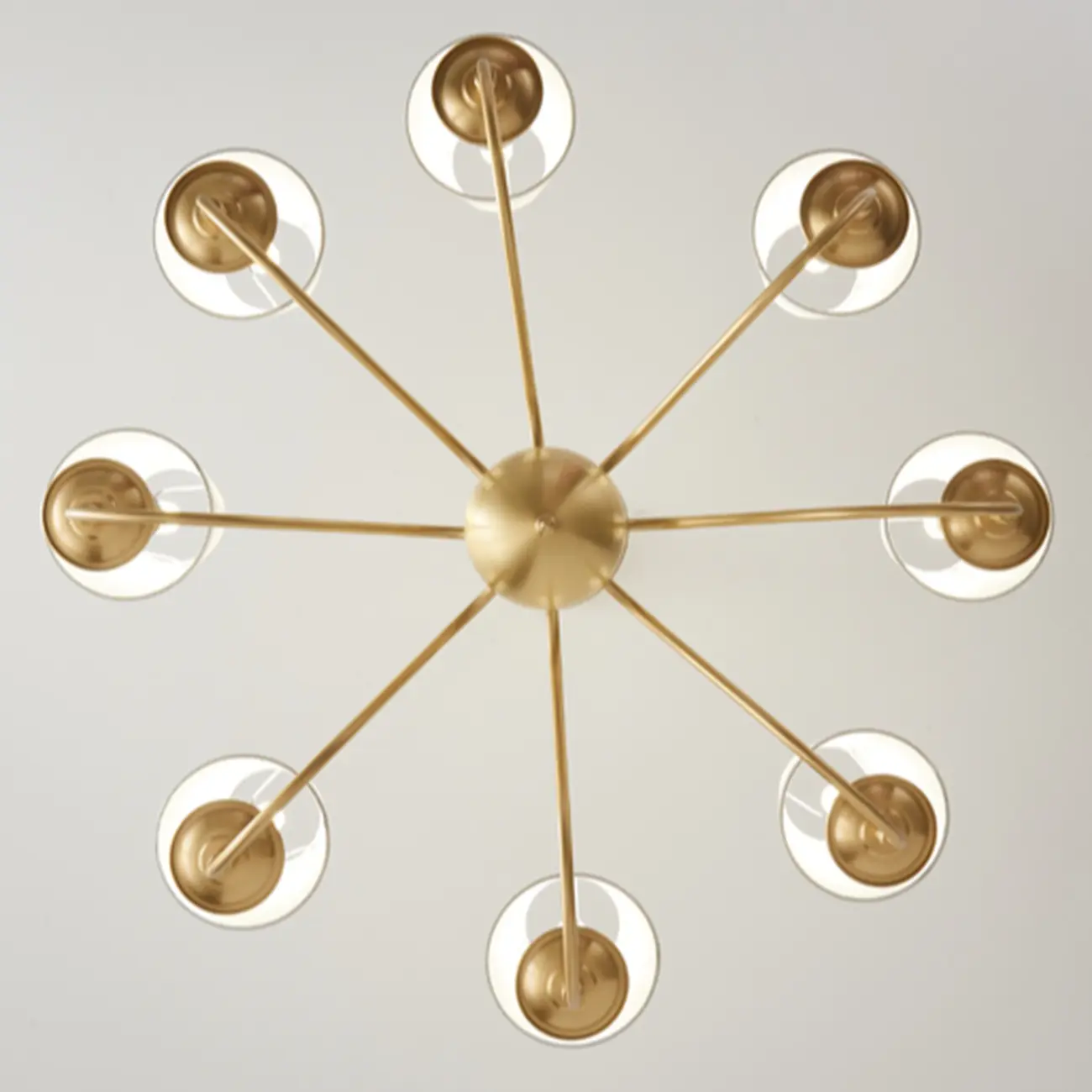 Gold Metal Elegant Modern Linear Chandelier Light Image - 8 | homeyfad
