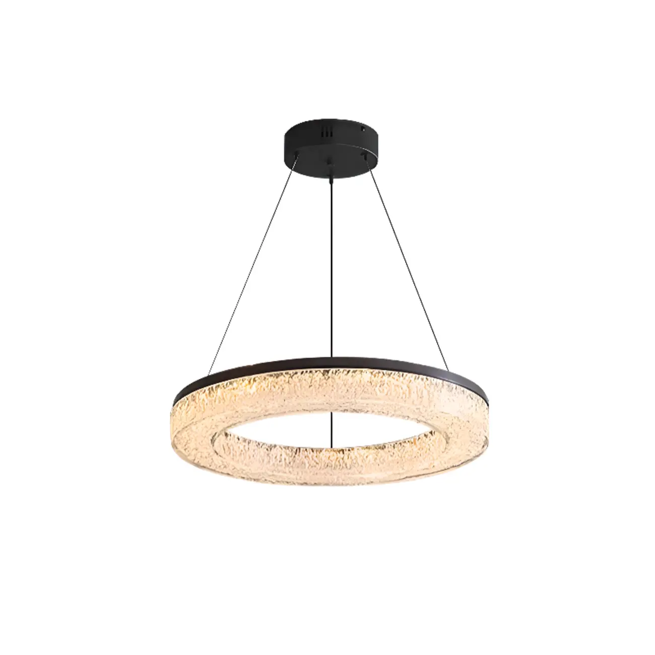 Black Circular Crystal Modern Chandelier Light Image - 8 | homeyfad