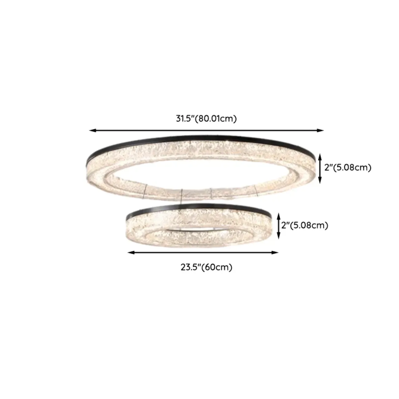 Black Circular Crystal Modern Chandelier Light Image - 21