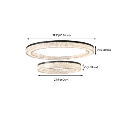 Black Circular Crystal Modern Chandelier Light Image - 21