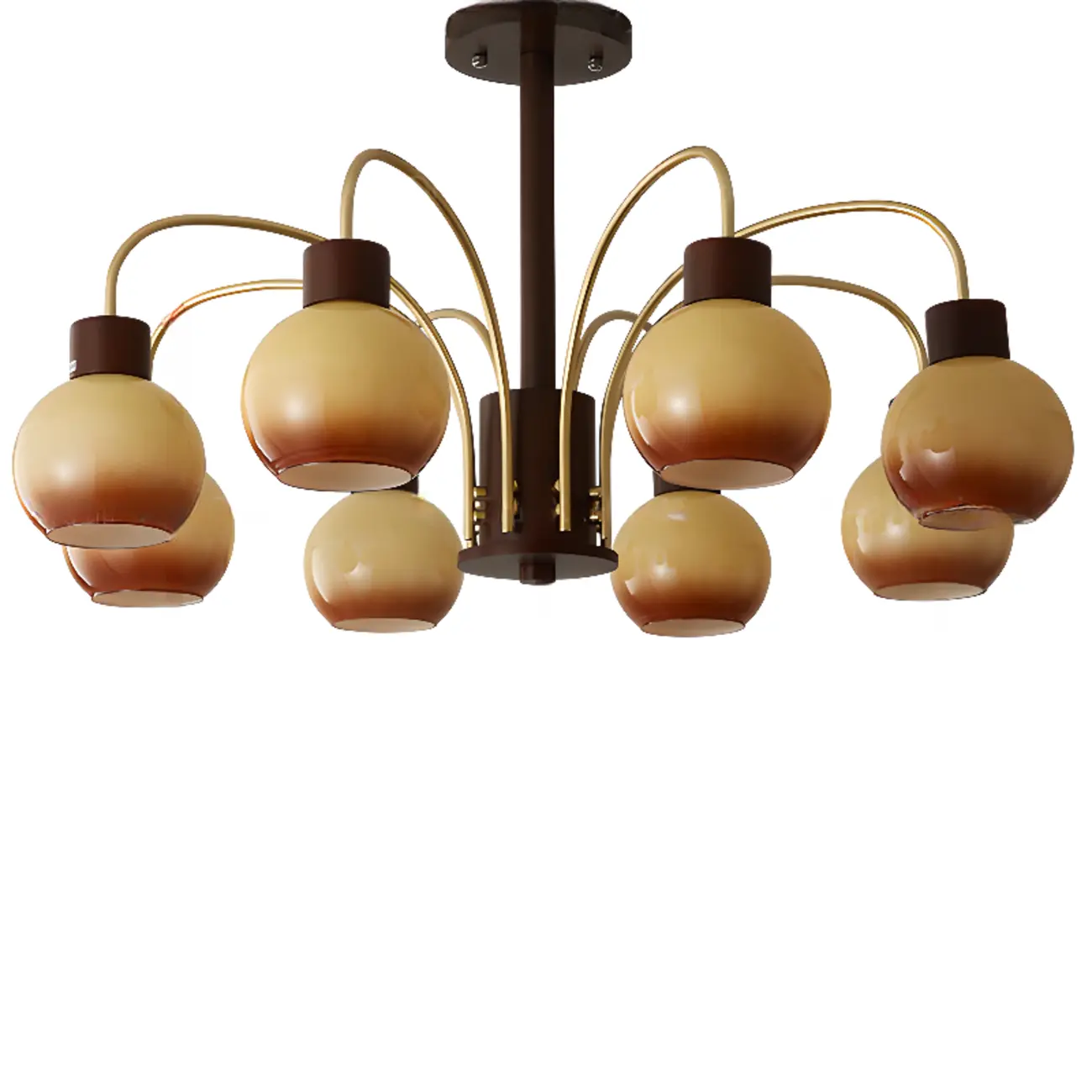 Gold Linear Glass Modern Chandelier Black Light Image - 11 | homeyfad