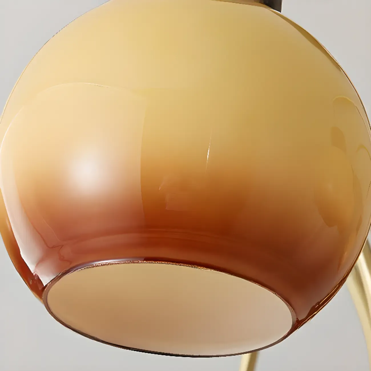 Gold Linear Glass Modern Chandelier Black Light Image - 8