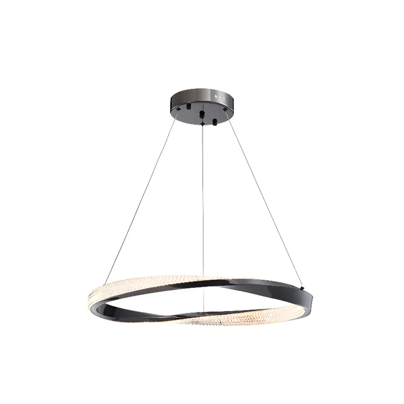 Black Linear Crystal Modern Chandelier Light Fixture Image - 5