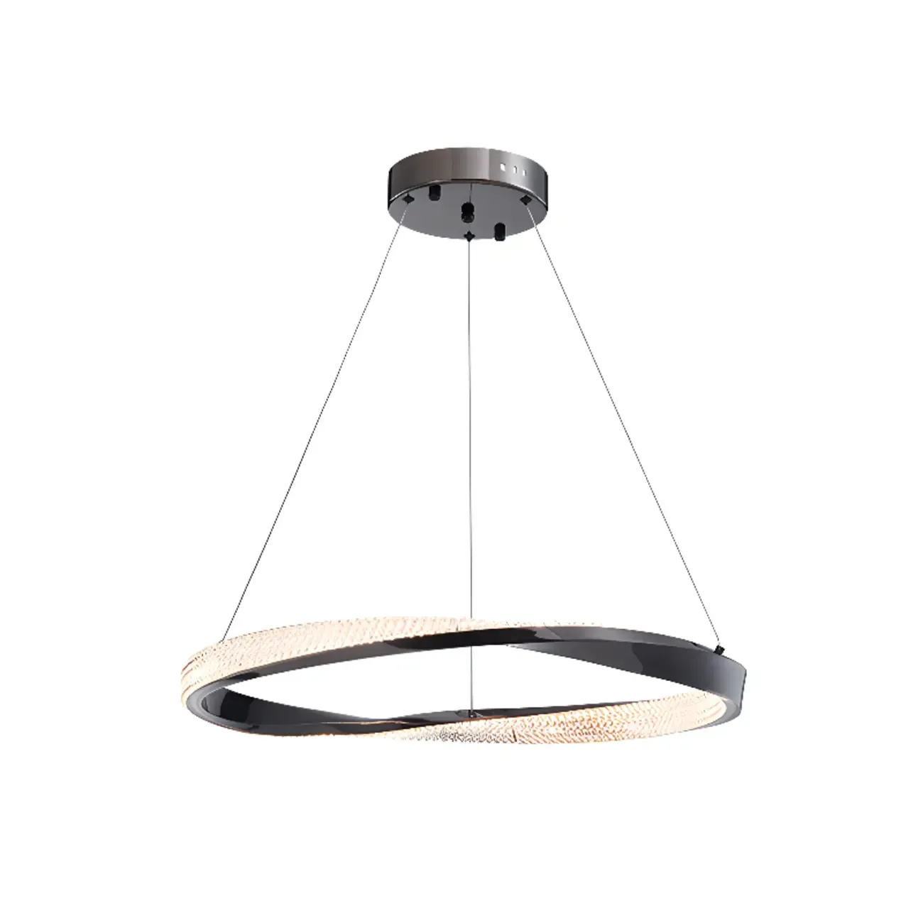Black Linear Crystal Modern Chandelier Light Fixture Image - 7