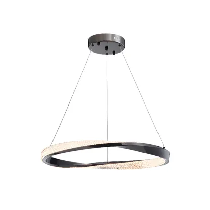Black Linear Crystal Modern Chandelier Light Fixture Image - 7
