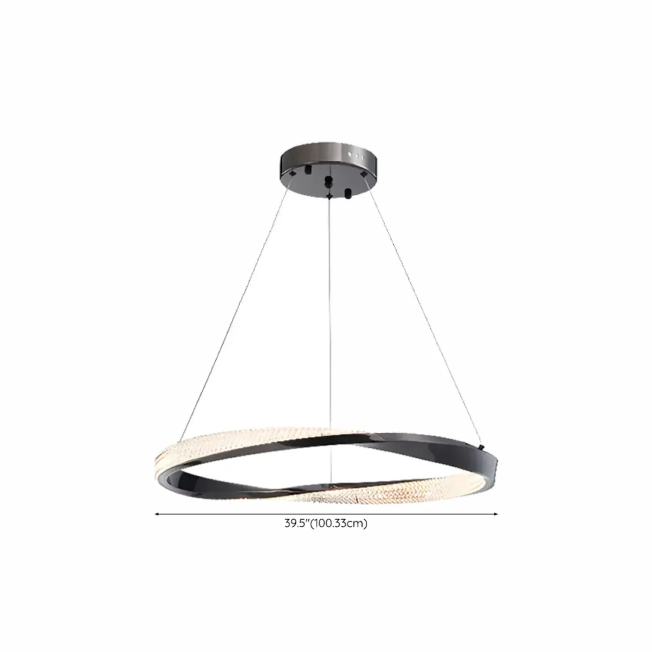 Black Linear Crystal Modern Chandelier Light Fixture Image - 17
