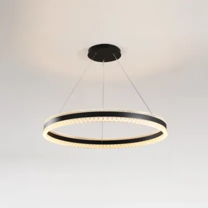 Stylish Modern Circle Tiered Ring LED Chandelier Image - 5