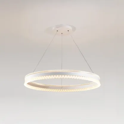 Stylish Modern Circle Tiered Ring LED Chandelier Image - 6