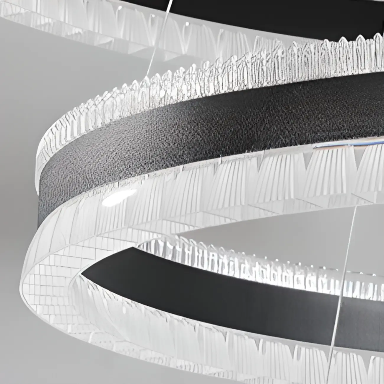 Stylish Modern Circle Tiered Ring LED Chandelier Image - 9 | homeyfad