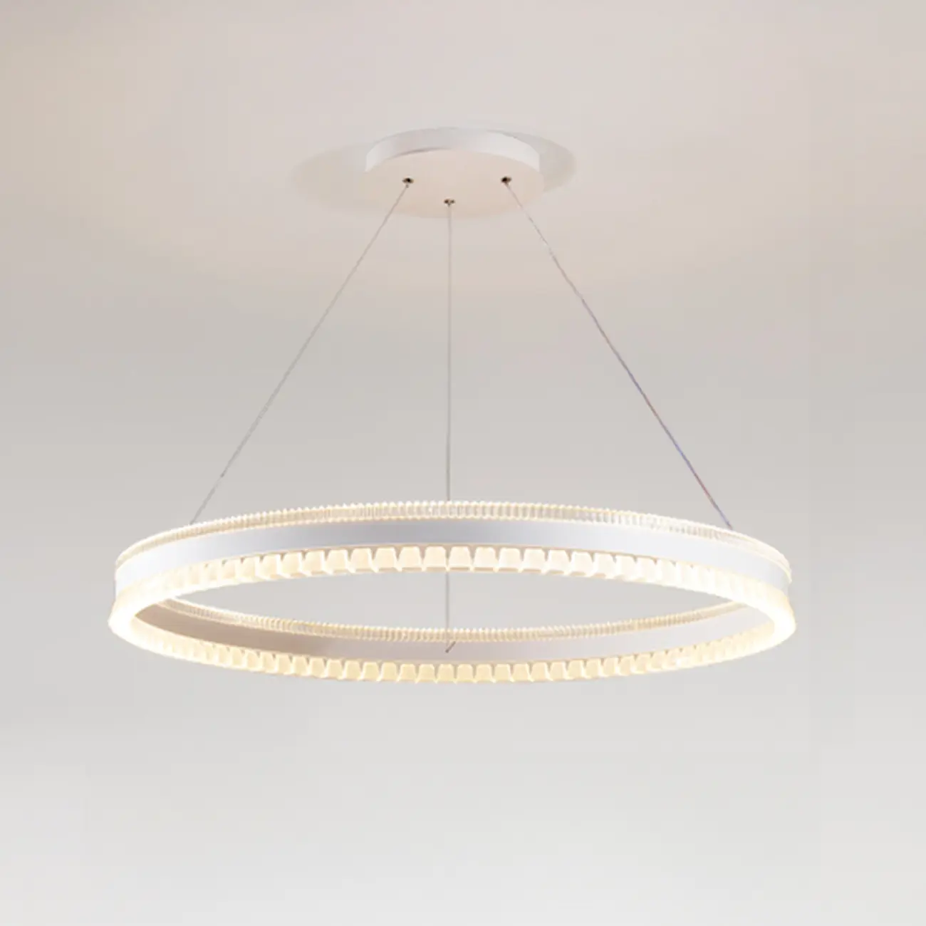 Stylish Modern Circle Tiered Ring LED Chandelier Image - 14 | homeyfad