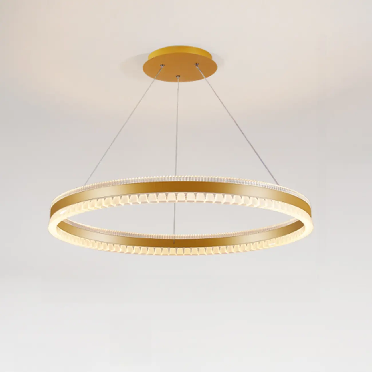 Stylish Modern Circle Tiered Ring LED Chandelier Image - 15 | homeyfad