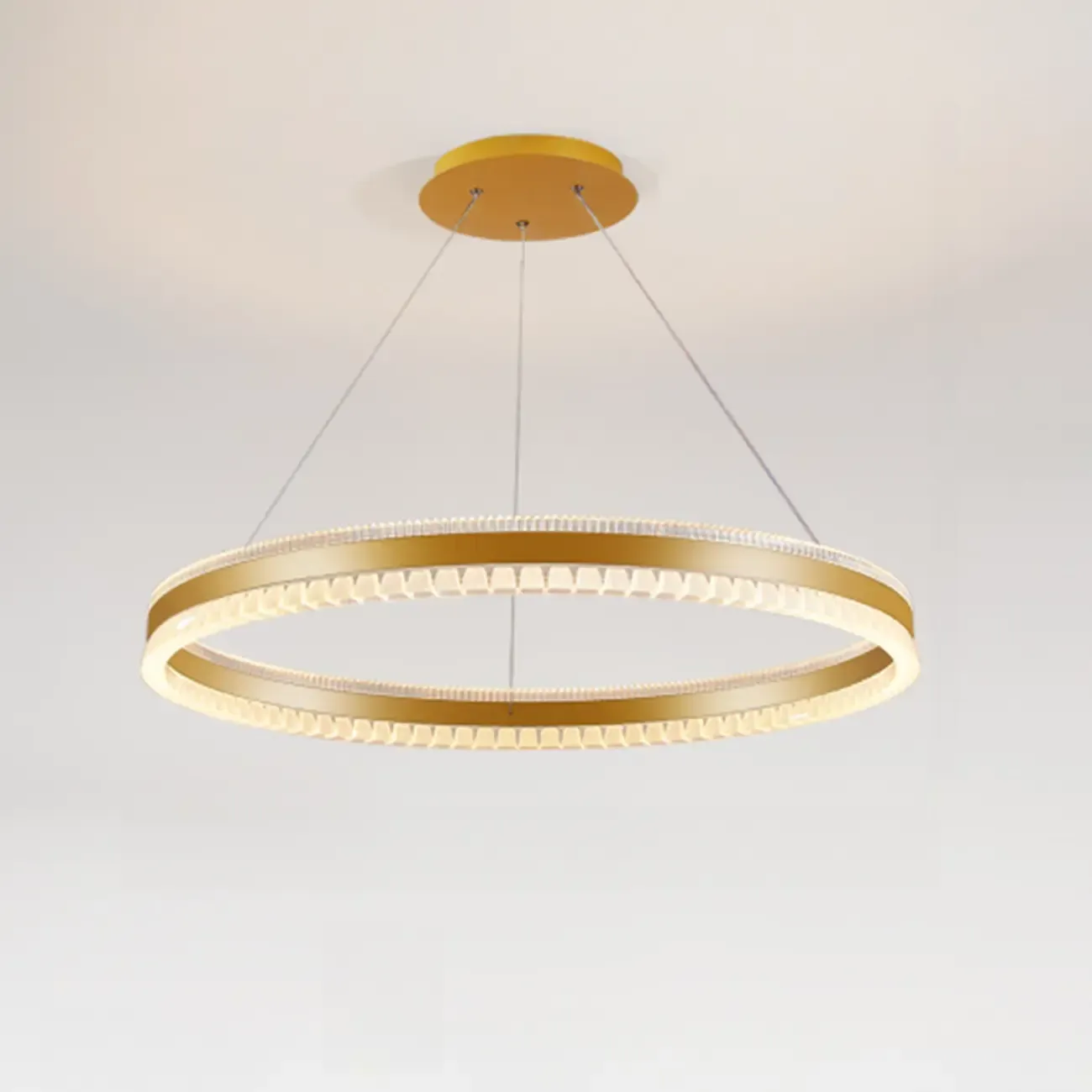 Stylish Modern Circle Tiered Ring LED Chandelier Image - 15