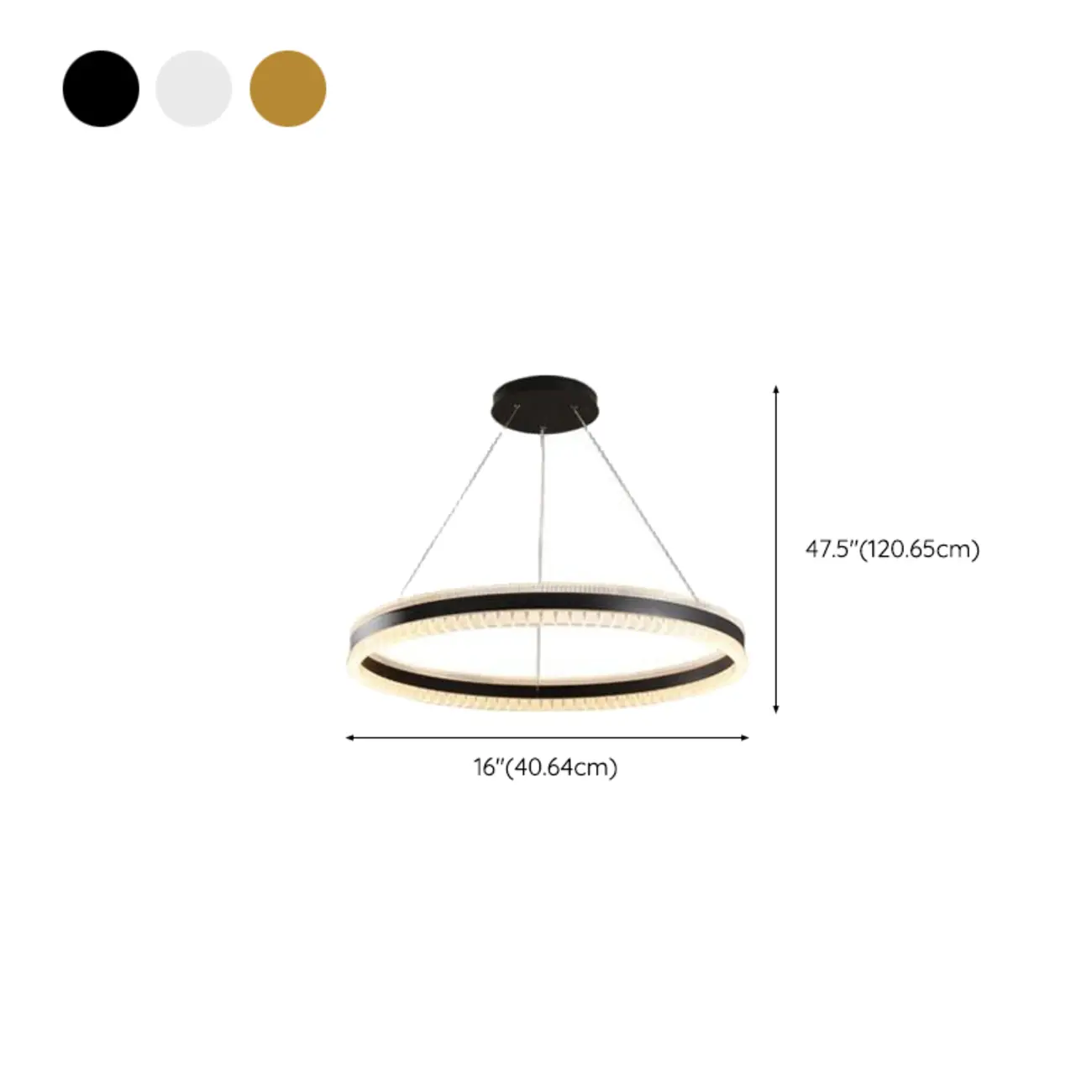 Stylish Modern Circle Tiered Ring LED Chandelier #size | homeyfad