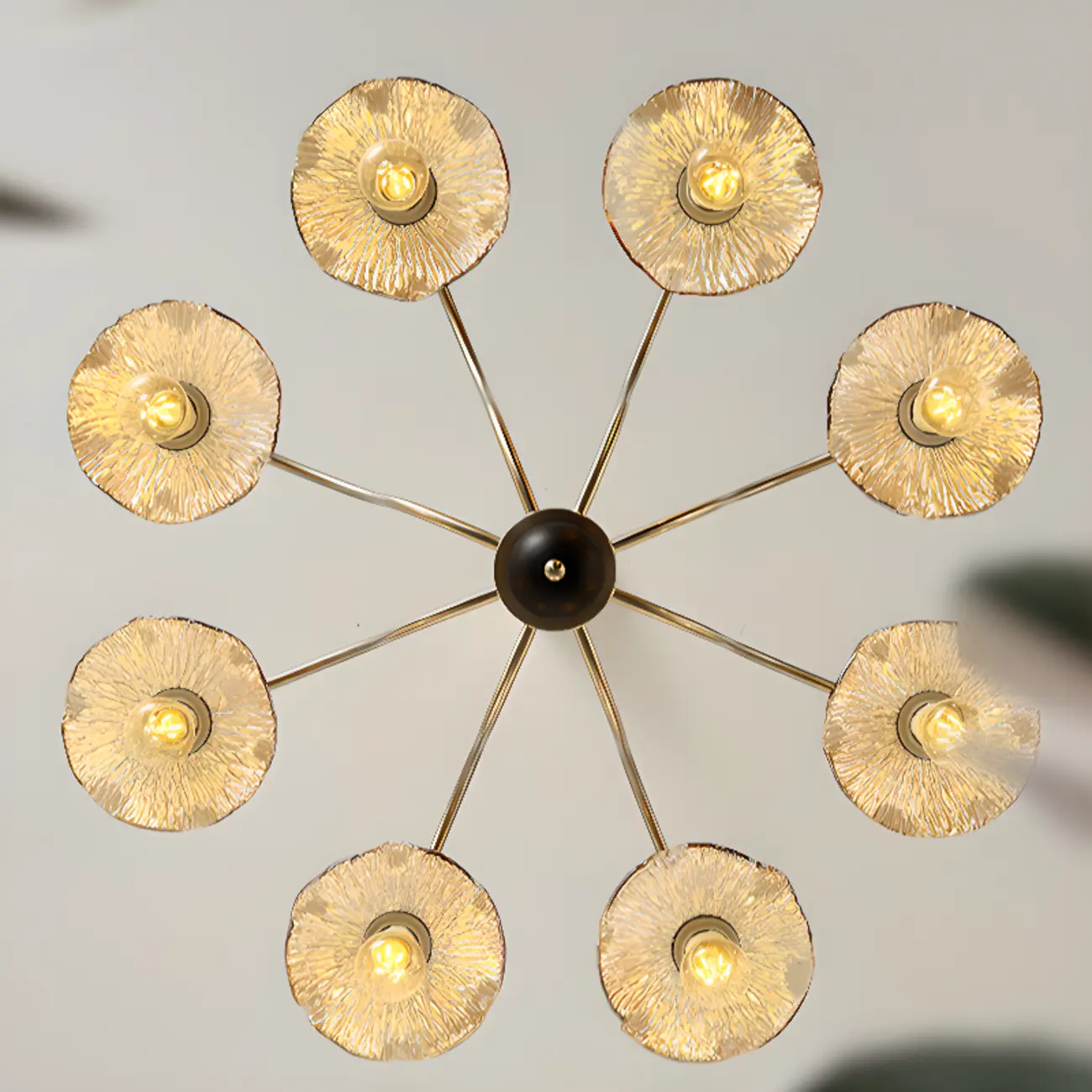 Geometric Large Downrods Chandelier for Dining Room in 6/8 Light Image - 7 | homeyfad