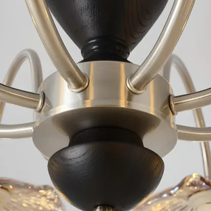 Geometric Large Downrods Chandelier for Dining Room in 6/8 Light Image - 10