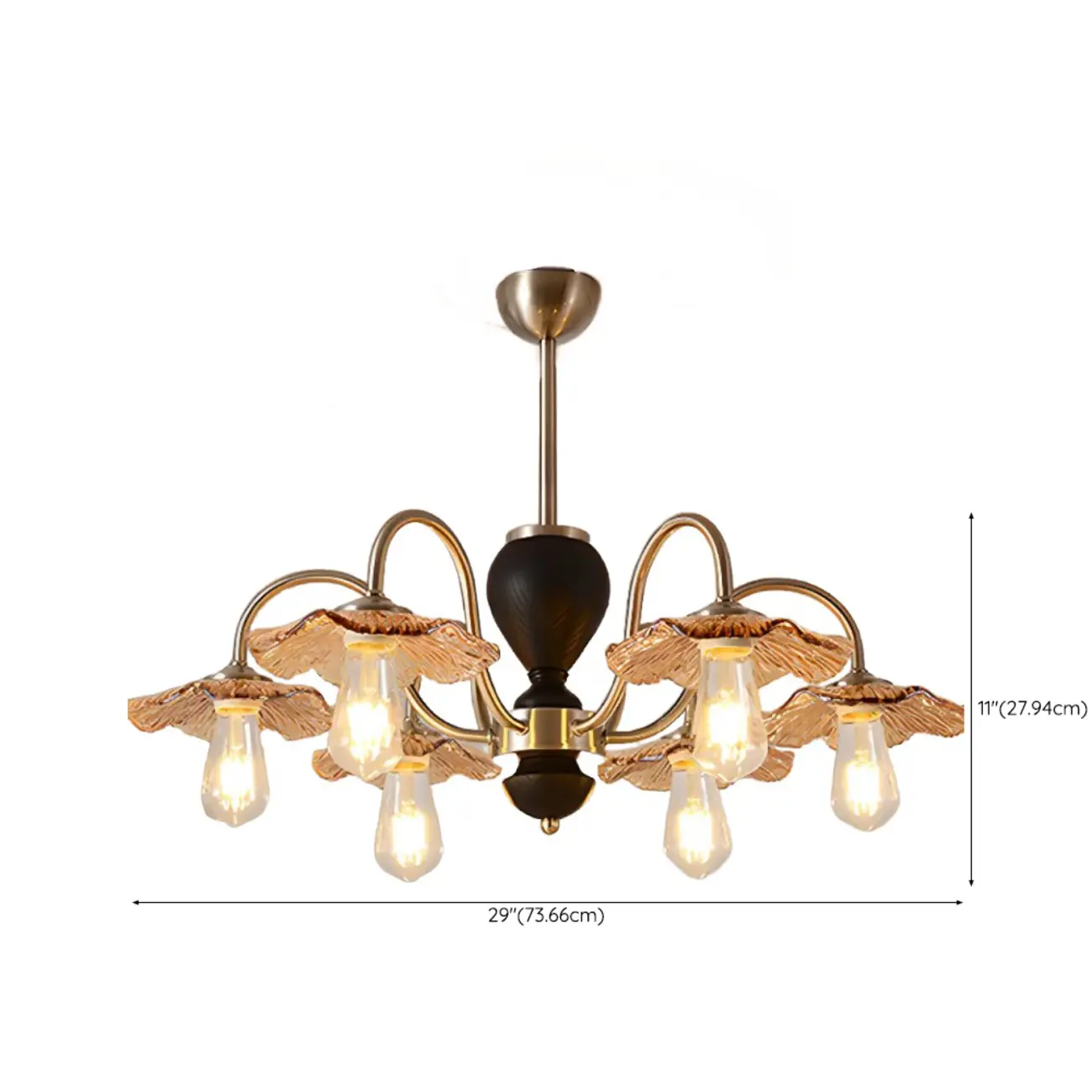 Geometric Large Downrods Chandelier for Dining Room in 6/8 Light #size | homeyfad