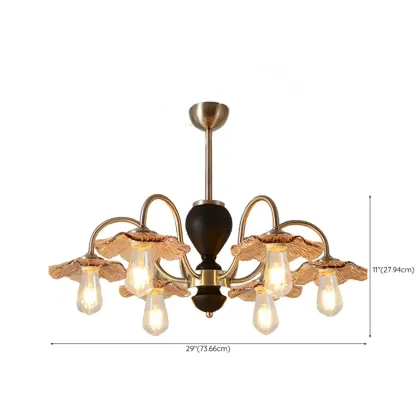 Geometric Large Downrods Chandelier for Dining Room in 6/8 Light #size